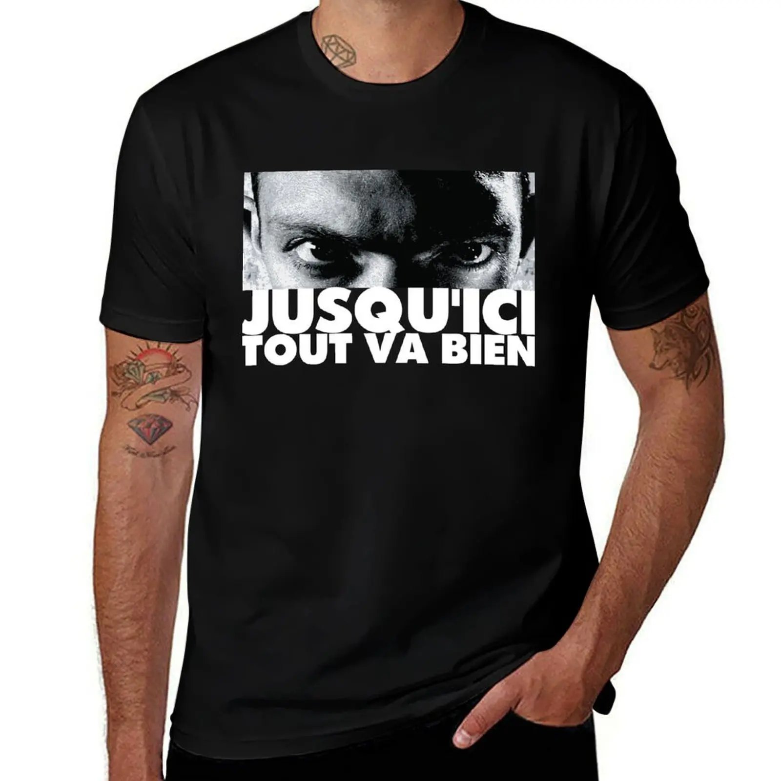 

jusqu'ici tout va bien La Haine Tribute T-Shirt man clothes plain blacks plain white t shirts men
