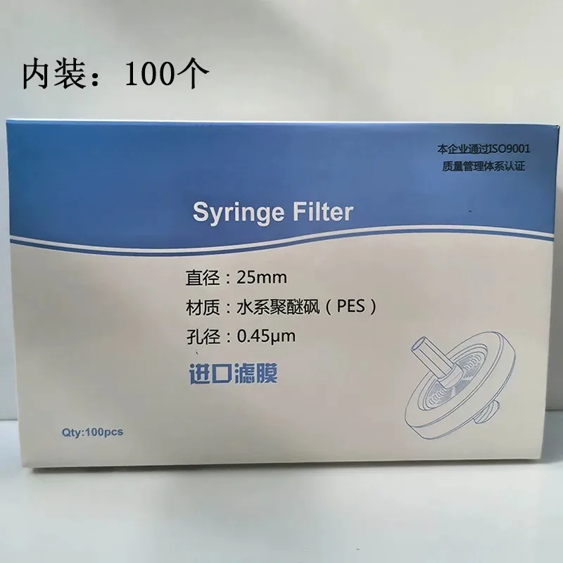 

0.22μm 0.45μm Syringe Filter Aqueous PES Organic Nylon Hydrophilic PTFE Membrane Filter Tip for Lab Filtration