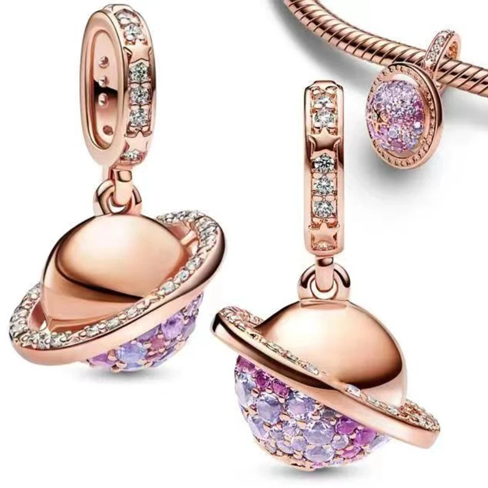 جديد 925 الفضة الذهب تصفيح أرنب الصليب فنجان القهوة كوز الصنوبر سحر الخرز صالح الأصلي سوار إكسسوارات للنساء هدية