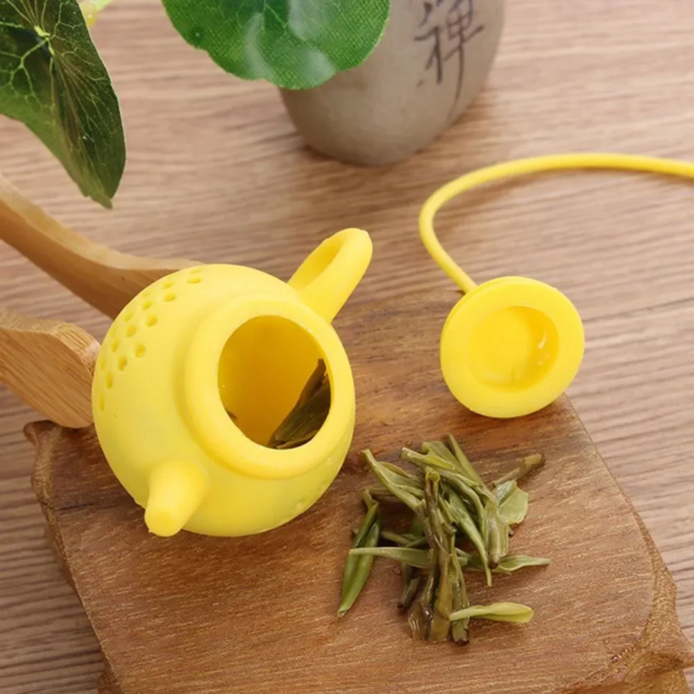 1PC Creative Silicone Teapot-shape Tea Infuser Strainer Tea Bag Leaf Filter Diffuser Teaware Teapot Accessory Kitchen Gadget