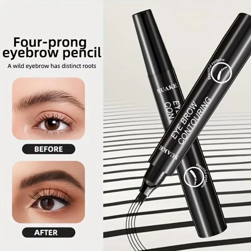 4ポイントリキッドアイブロウペンシル 防水 長持ち 汗に強い 汚れ防止 自然に眉の形を強調 汚れ防止