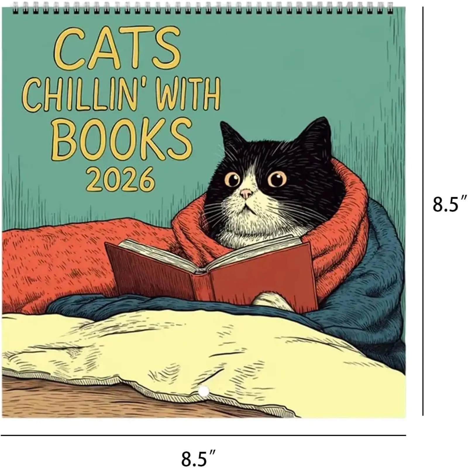 벽걸이 달력 고양이 디자인 가족 일정표 12개월 플래너 오거나이저 거실 장식 침실용 2026