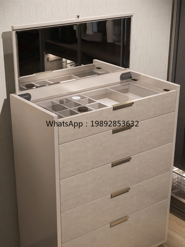 G2  Chest of Drawers Flip Makeup Mirror Storage Cabinet Locker Entrance