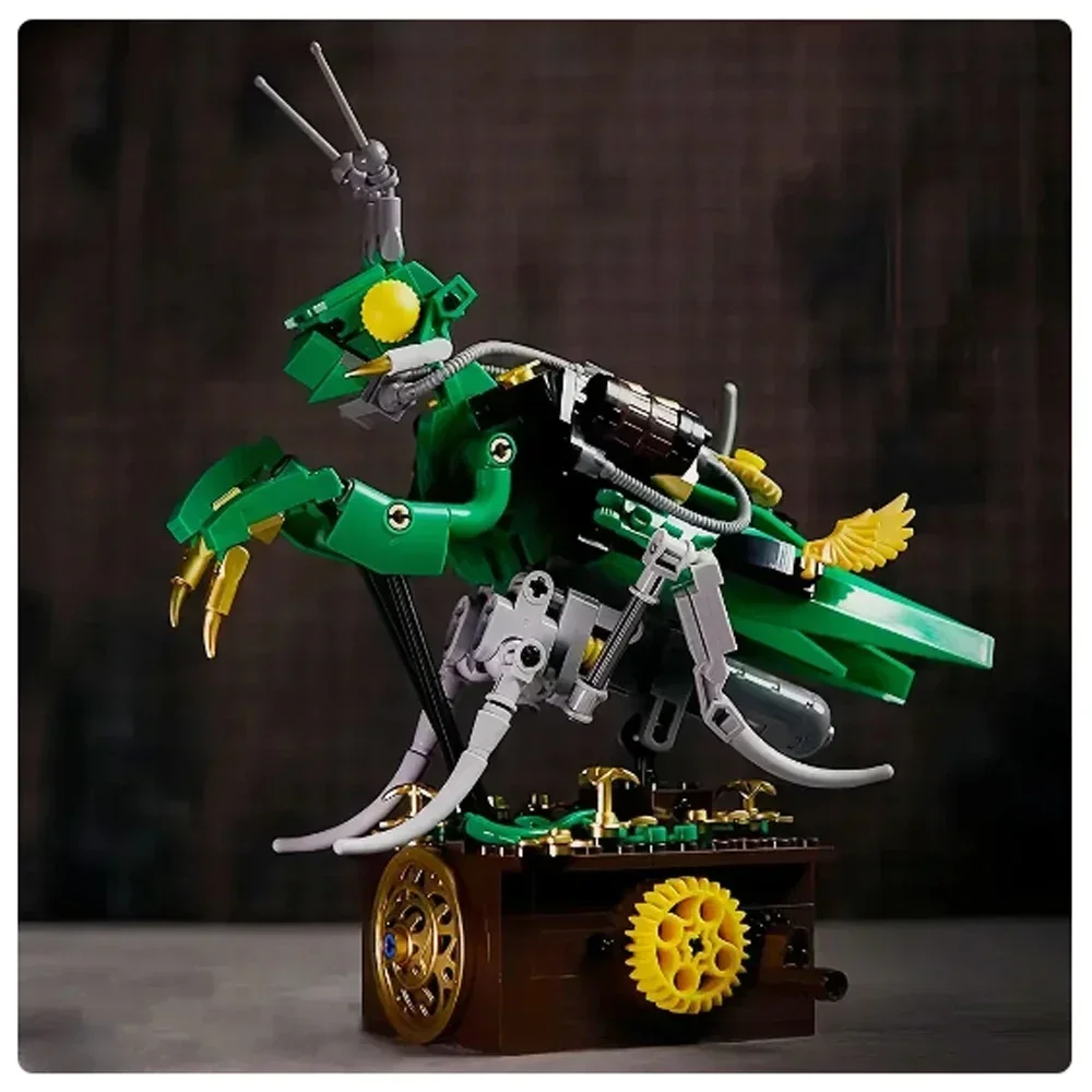 Mantis mech tijolos de construção de insetos mecânicos 392 pçs conjunto de máquinas brinquedos de construção criativos com membros de insetos ajustáveis presentes