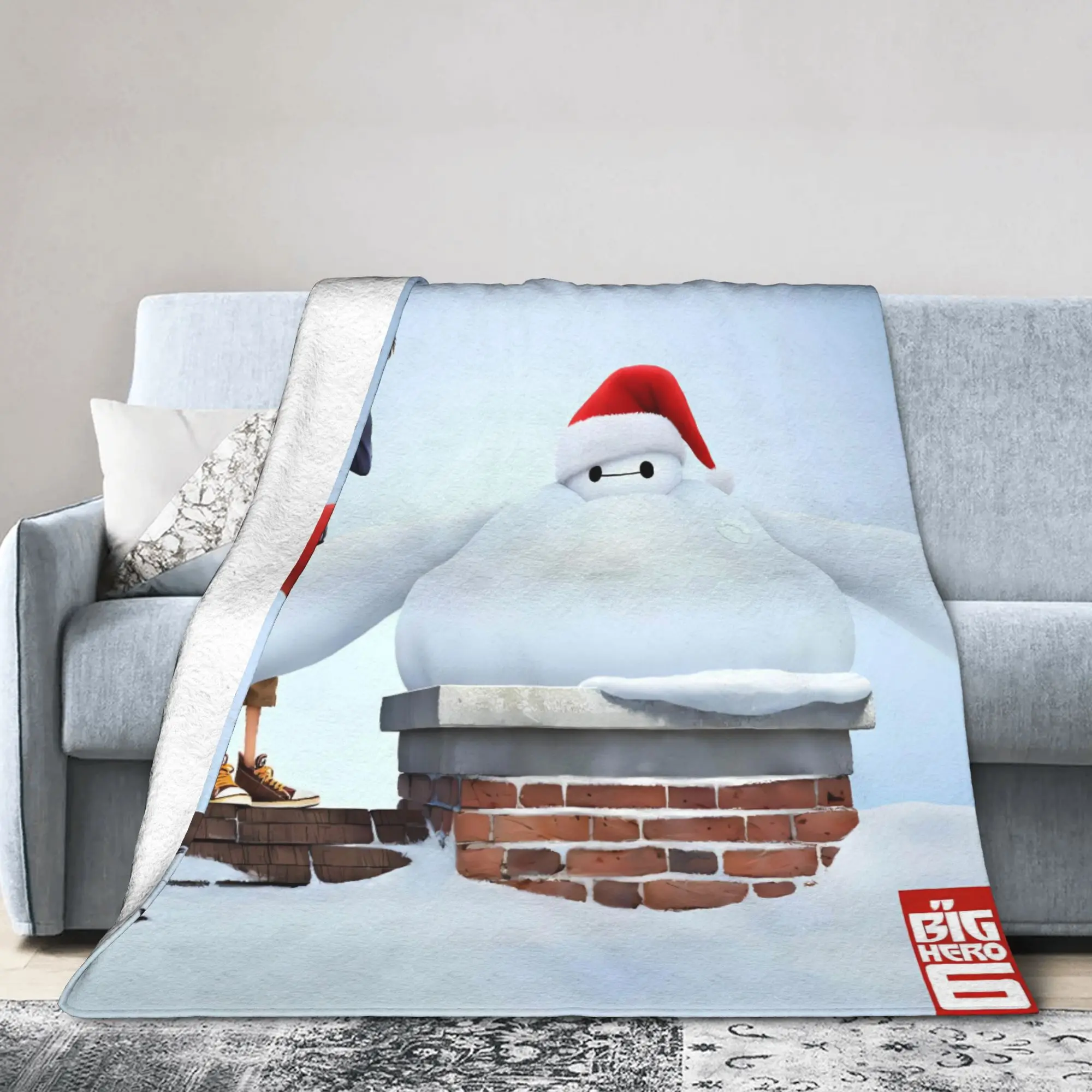 بطانية دافئة للأطفال طائرة السفر B-Big Hero 6 رمي بطانية الفانيلا المفرش لغرفة المعيشة نمط غطاء سرير أريكة