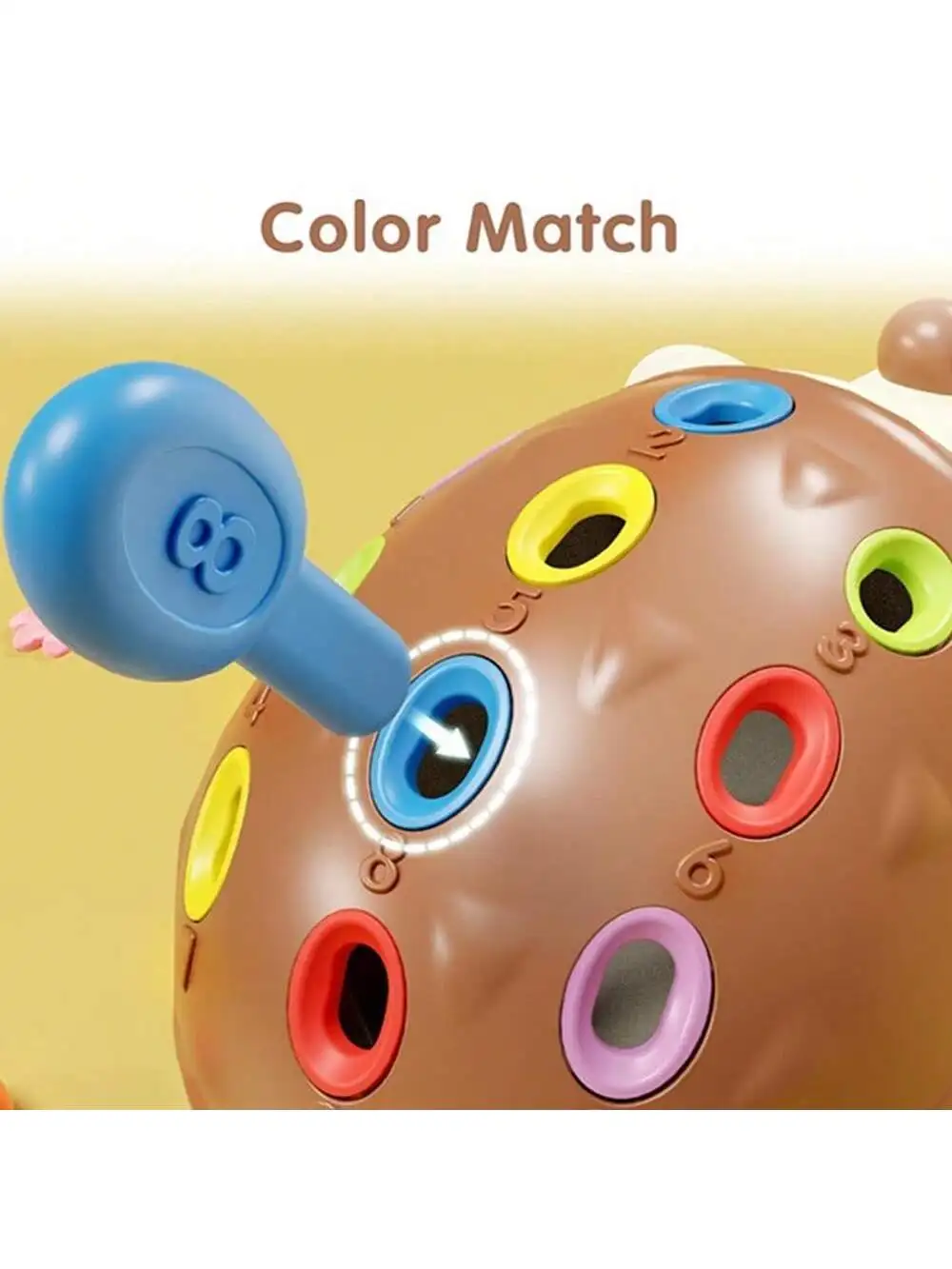 لعبة تعليمية مونتيسوري على شكل قنفذ للأطفال الصغار 1-3 تطوير المهارات الحركية الدقيقة العد الحسي فرز التعلم هدية #3