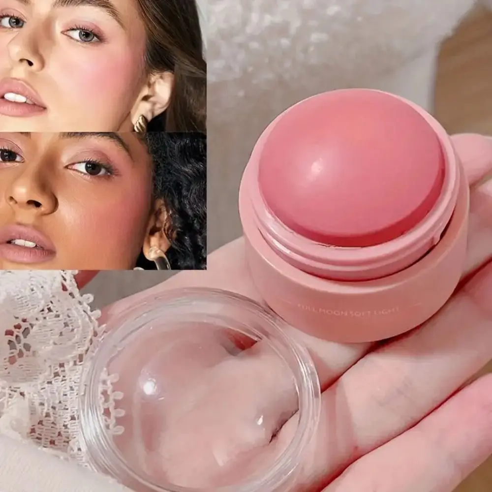 

Fashion Multi-purpose 6 Color Blush Ball Peach Cheek Tint Matte Mist Blusher Pinkish Smooth Blusher Cream Monochrome Cosmetic