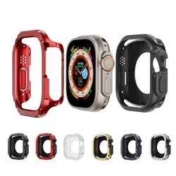 2 In 1 Armor Protective Case for Apple Watch Ultra  49mm 44mm 40mm 41mm 45mm Anti-fall Shell Iwatch Series Ultra 4 5 6 SE 7 8 9