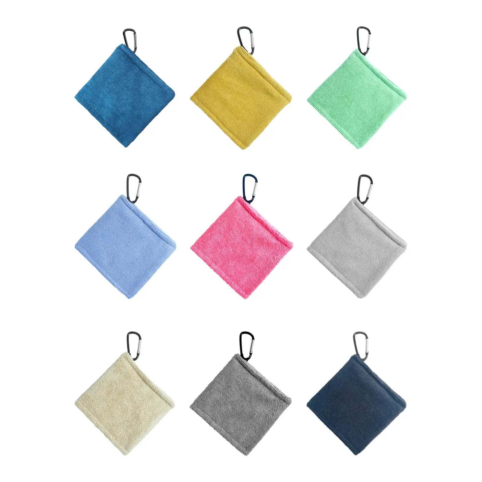 Golf Ball Towel Square Small for Men Women 5.5 x 5.5 inch Wipe Golf Club Wiping Cloth Golf Ball Cleaner Gifts for Men Women