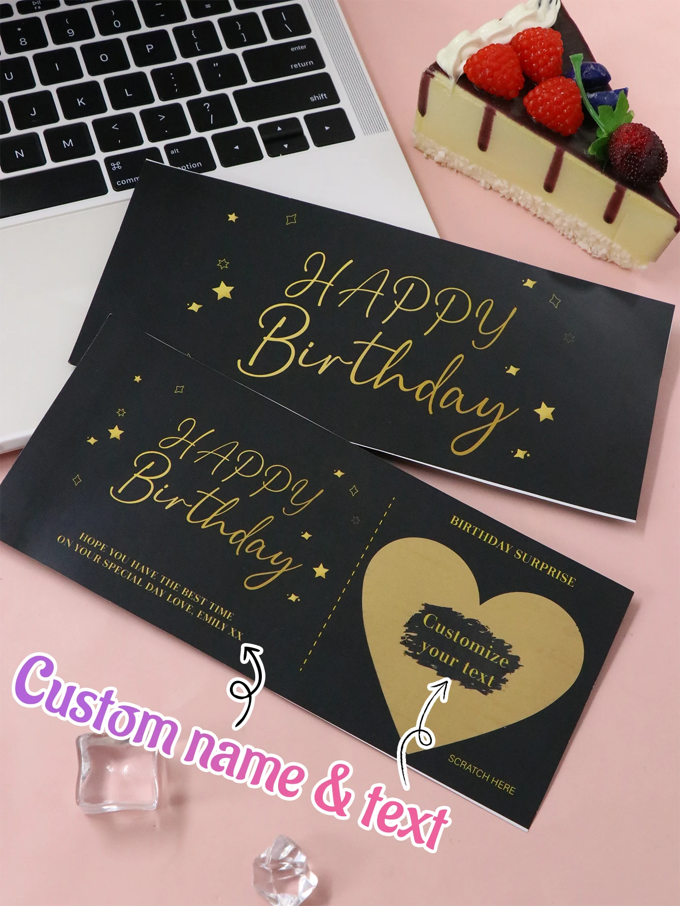 Benutzerdefinierte Rubbelkarten, personalisierte Happy Birthday Rubbelkarte, Rubbelkarten, Partygeschenke für Erwachsene, Geburtstagsspiele,