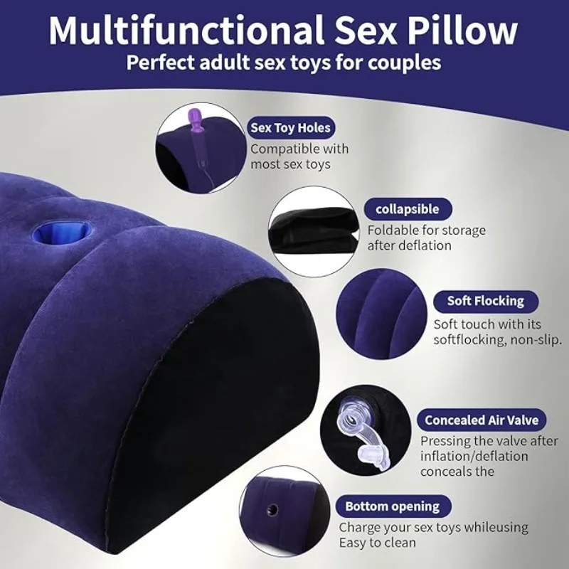 Dildo Mount Sex Pillow Adult Toy for Coupe Women G Spot Position Cushion Multifunctional Inflatable Support Pillow Sex Furniture