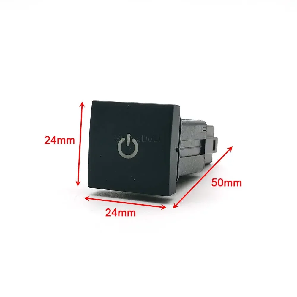 1PC Car LED DRL Light Packing Radar Power On Off Mirror heat Exhaust Switch Button For VW Golf 6 MK6 Jetta Scirocco Accesso