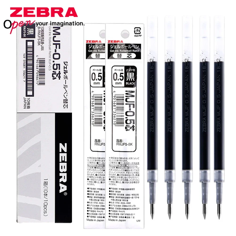 5/10pcs Japan Zebra Gel Pen Refill MJF-0.4/0.5 Markon Quick Drying for JJ77/JJS77/JJ15/JJZ49/JJM88/JJ55 0.4mm/0.5mm