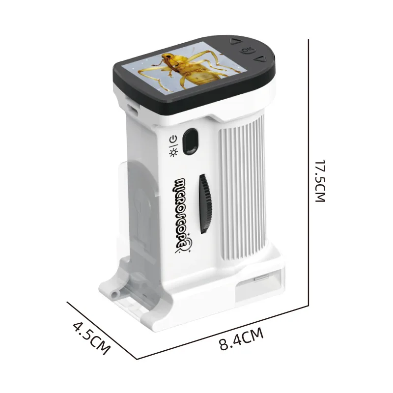 Portable Electron Microscope with Memory Card for Outdoor Photography, Video Recording, Experimental and Educational Toys