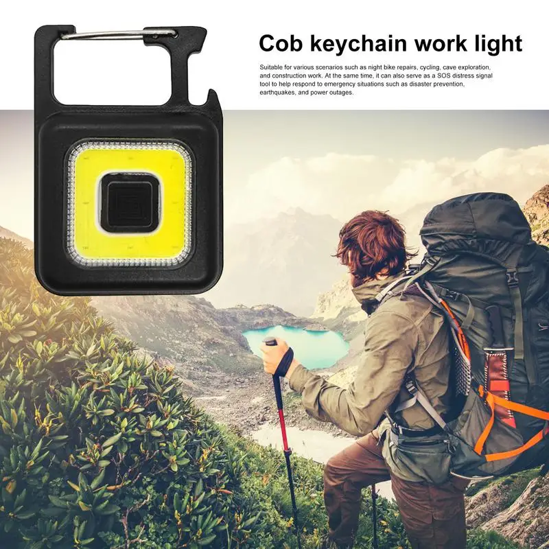 Mini lanterna LED portátil, luz de bolso, chaveiros para camping ao ar livre e pesca