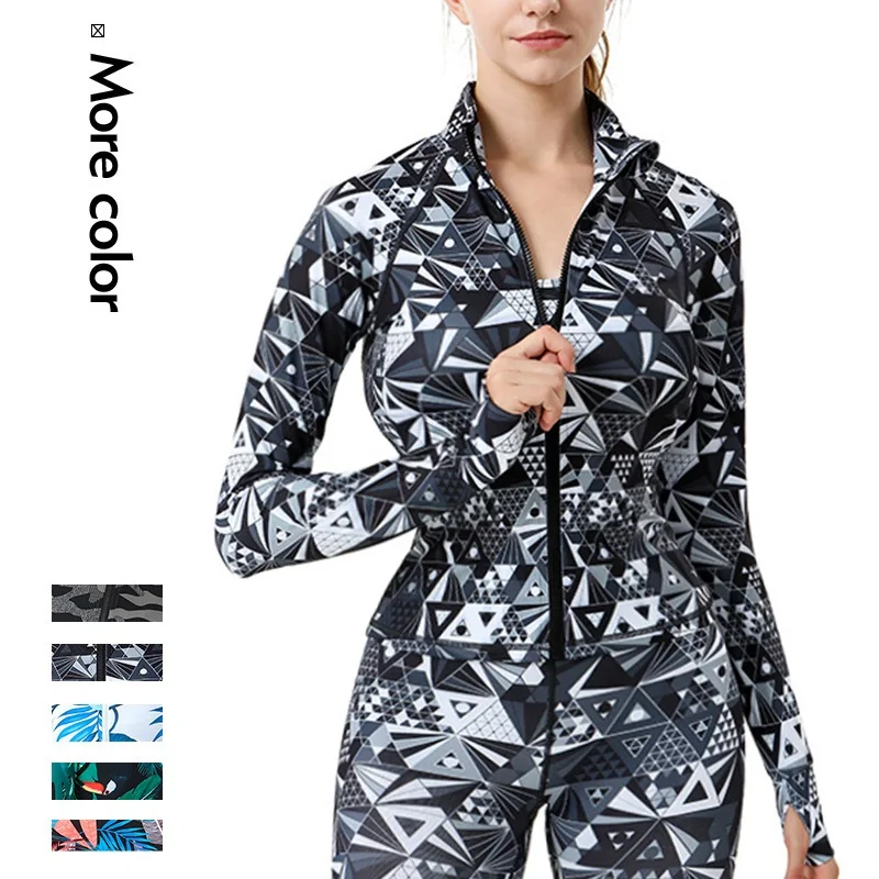 Cloud Hide Black Women Sports Jacket Long Sleeve Yoga Shirt Gym Fitness Coat Top Sexy Blouse Running Winter Workout Sportswear