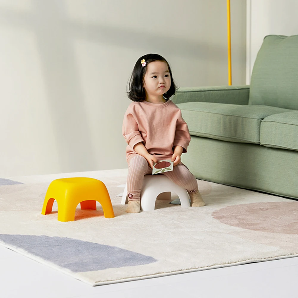 Kids Stool Children Footstool Small Stools Portable Anti-slip Lightweight Stackable Non Slip Handle Storage Bedroom