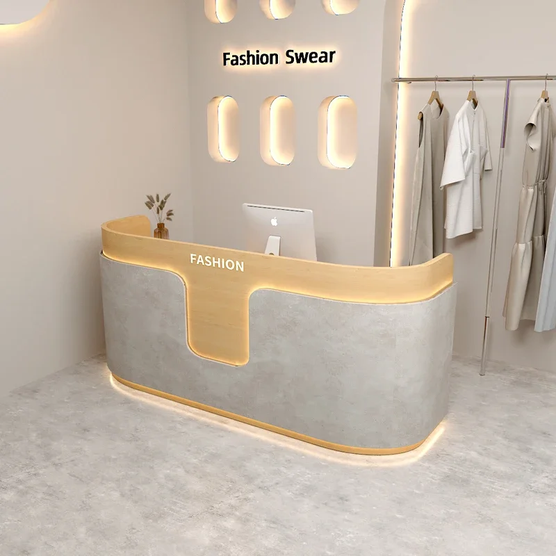 مكتب استقبال باللونين الأبيض والأسود تريموي سمارت برو أثاث المكاتب المنزلية طاولة الصالون طاولة الاستقبال لمكتب الاستقبال التنفيذي #2