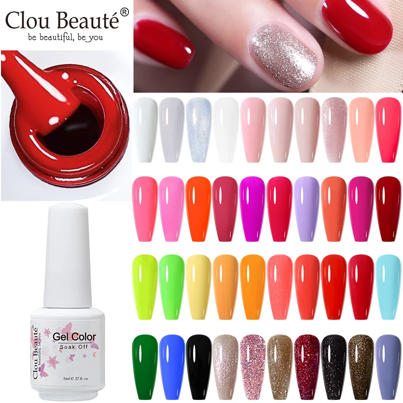 Clou Beaute 8ml Nagel Gel politur Dec klack Basis Vernis Semi Permanent Nail Art UV-Gel Lack Lack Maniküre Nagel kleber einweichen