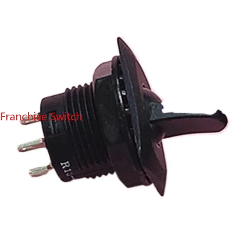 10PCS R13-402C Original and genuine three-legged two-gear round black flat handle button switch