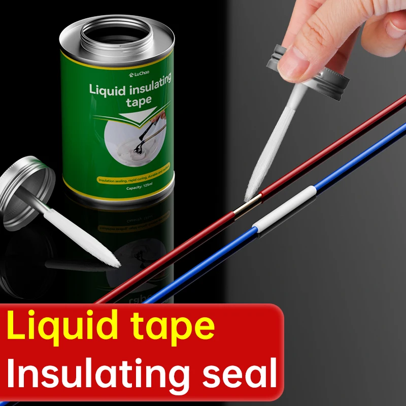 

125ml Liquid Electrical Tape Insulating Paste High Temperature Fix Line Glue for Wire Cable Coat Repair Fast Dry Liquid Sealant