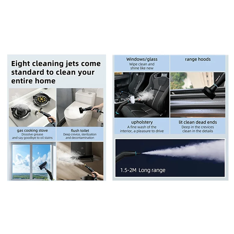 

【Шоппер-Улюбимый!】Пароочиститель высокого давления 2500 Вт Кондиционер Кухня Ручная вытяжка Автомобильный пароочиститель Машина для домашнего применения