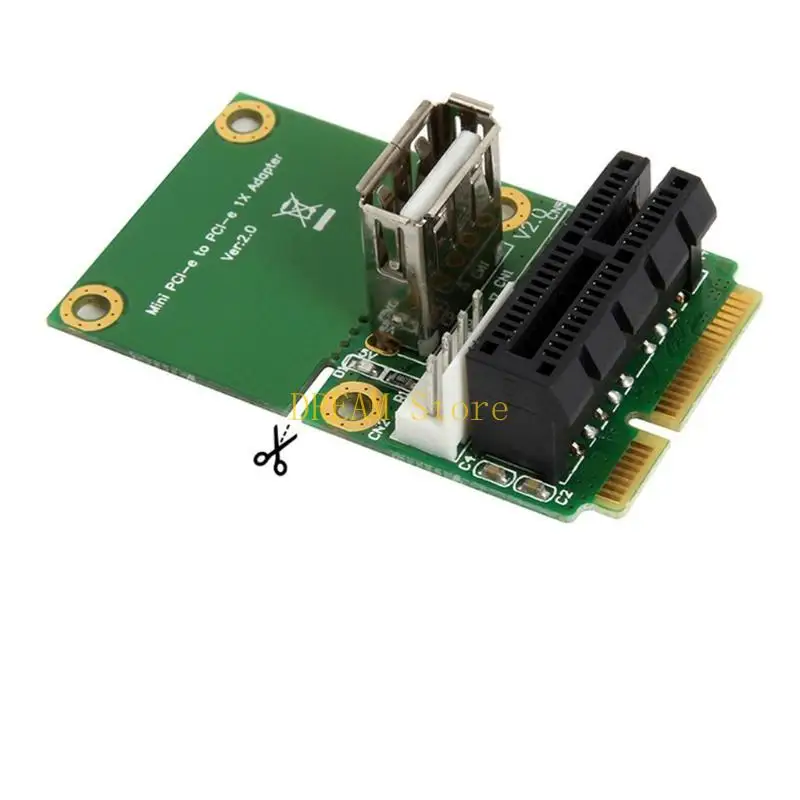 Mini PCI-E to PCI-E Adapter Card PCI-E Full Size Half Size 4Pin Power Supply Best Sale