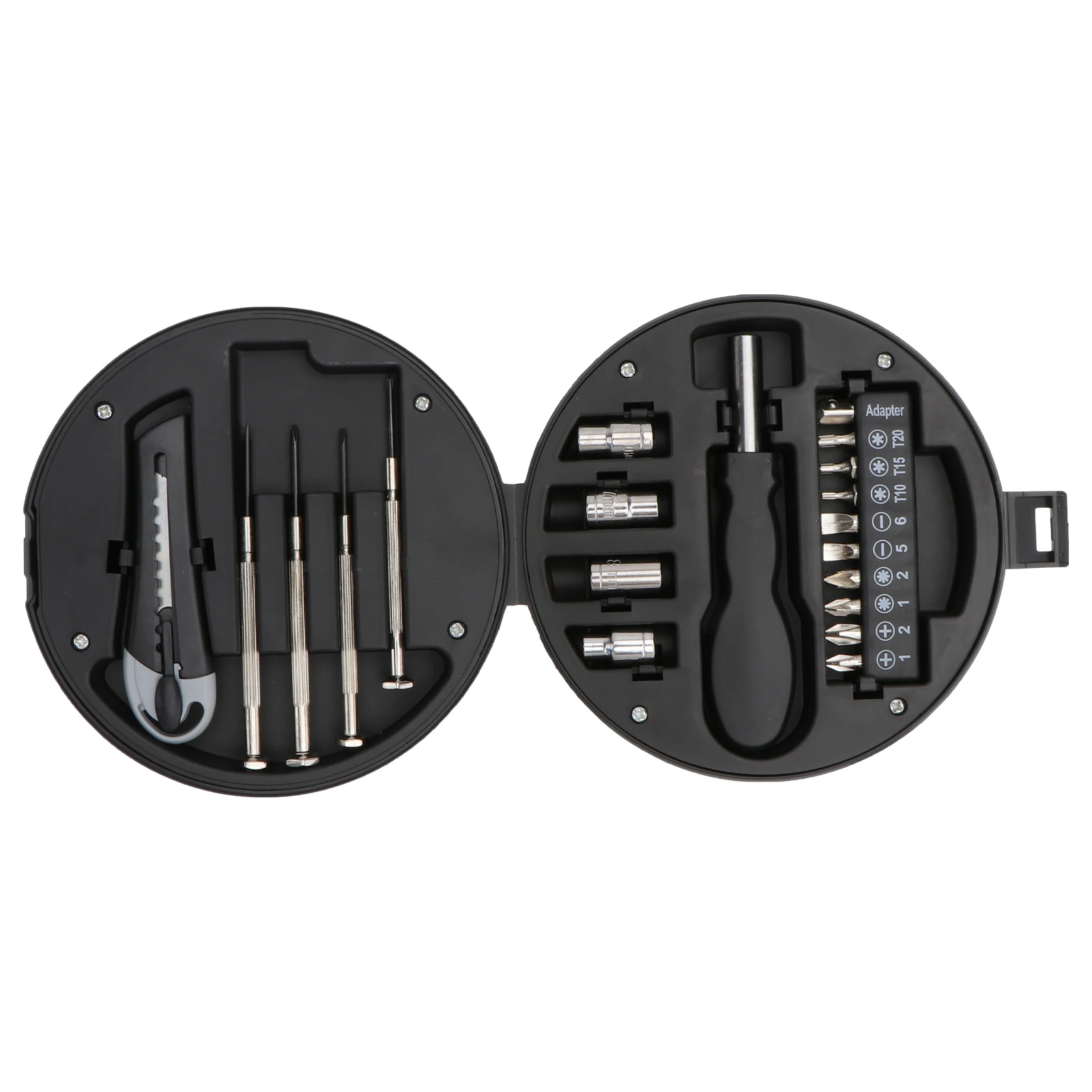 

Football Shaped Carbon Steel Screwdriver Kit Home Repair Tools Multi-Head Durable Non-Slip Handle Multi-Purpose Black White