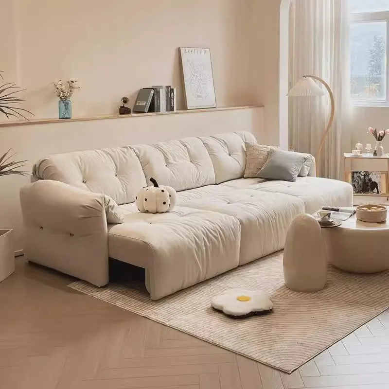 

Electric Cloud Sofa Living Room Modern Simple Retractable Human Kennel Fabric Lazy Multifunctional Sofa Bed Dual Use