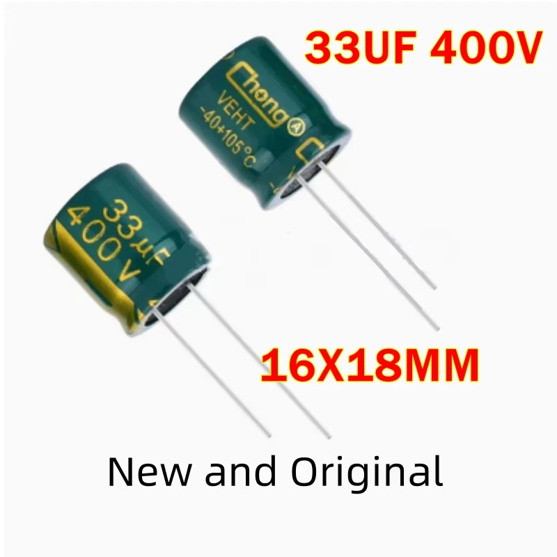 

33UF 400V 16X18MM high-frequency low resistance power supply commonly used direct insertion electrolytic capacitor 400V33UF 33U