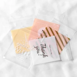 50pcs 7x10cm Plastic Bags Gift Packaging Bags For DIY Jewelry Retail Storage Bags Homemade Candy Cookies Self Adhesive Bags
