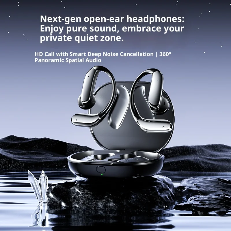 

Беспроводные Bluetooth-наушники с чехлом для зарядки ушей, открытые подвесные наушники, удобные наушники Smart Touch, спортивные наушники для бега