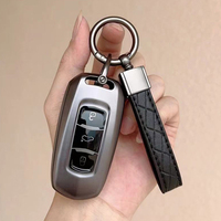 3 Buttons Grey TPU Car Key Case Cover Shell For Geely Atlas Boyue NL3 EX7 SUV GT GC9 Emgrand X7 Borui Auto Holder Accessories