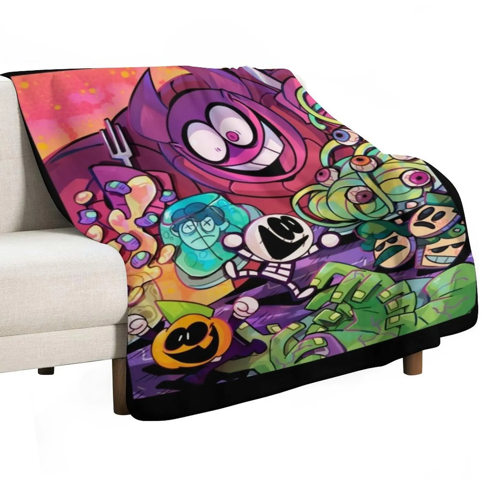 spooky month Throw Blanket Luxury Thicken Shaggy Flannel Comforter Decorative Throw manga Blankets