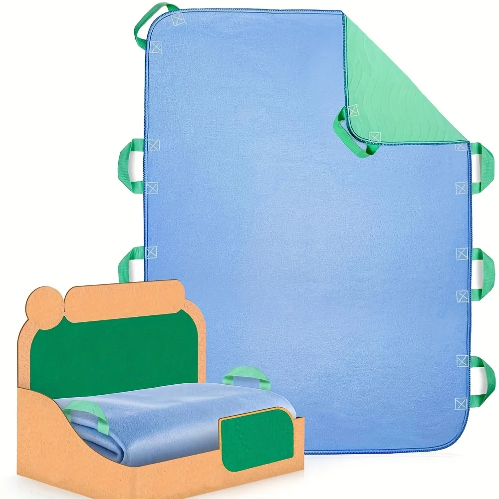 Thick-Padded Adult Turning Stretcher Transfer Belt Positioning Bed Pad Mat with Handle Washable Leakproof Mat  Adult Diaper Care