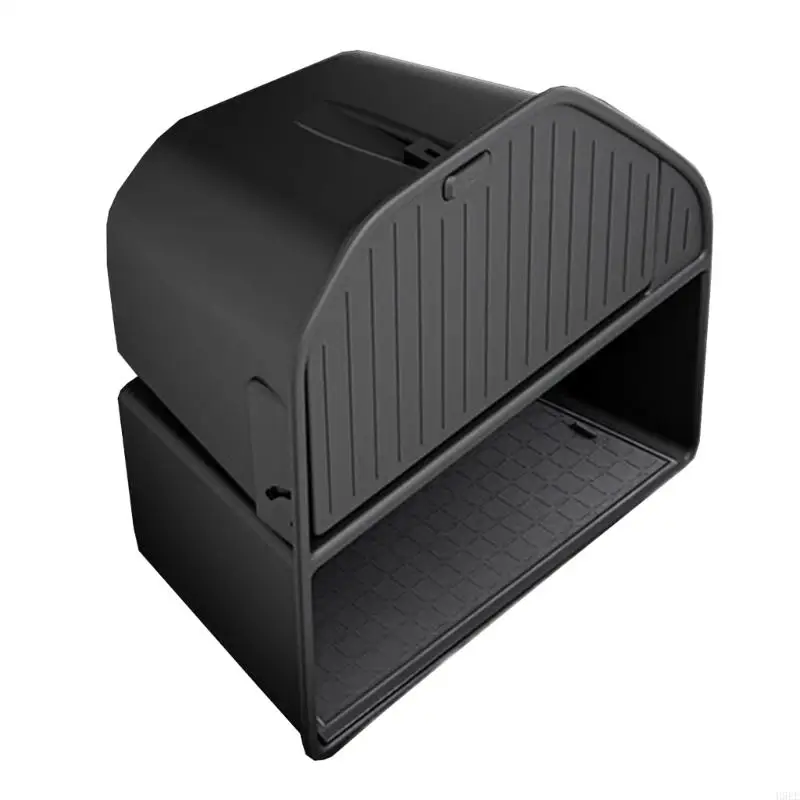 Textured ABS Trunk Storage Insert for Right Side Cargo Area, Covered Upper Section, Open Lower Tray and Practical Space for H9EE