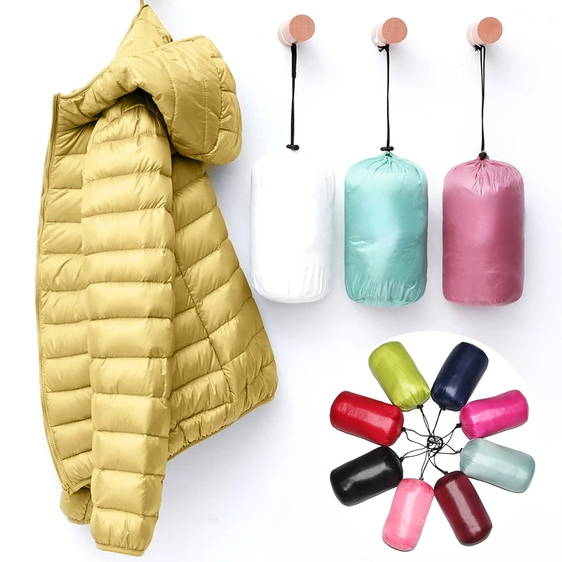Doudoune à capuche ultralégère pour femme, manteau chaud, Parka légère, collection printemps-hiver 2021, 2022