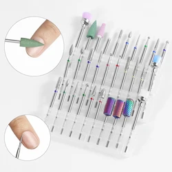 Boxed Tungsten Steel Milling Cutter Manicure Nail Drill Bits Electric Nail Files Grinding Bits Mills Cutter Burr Accessories