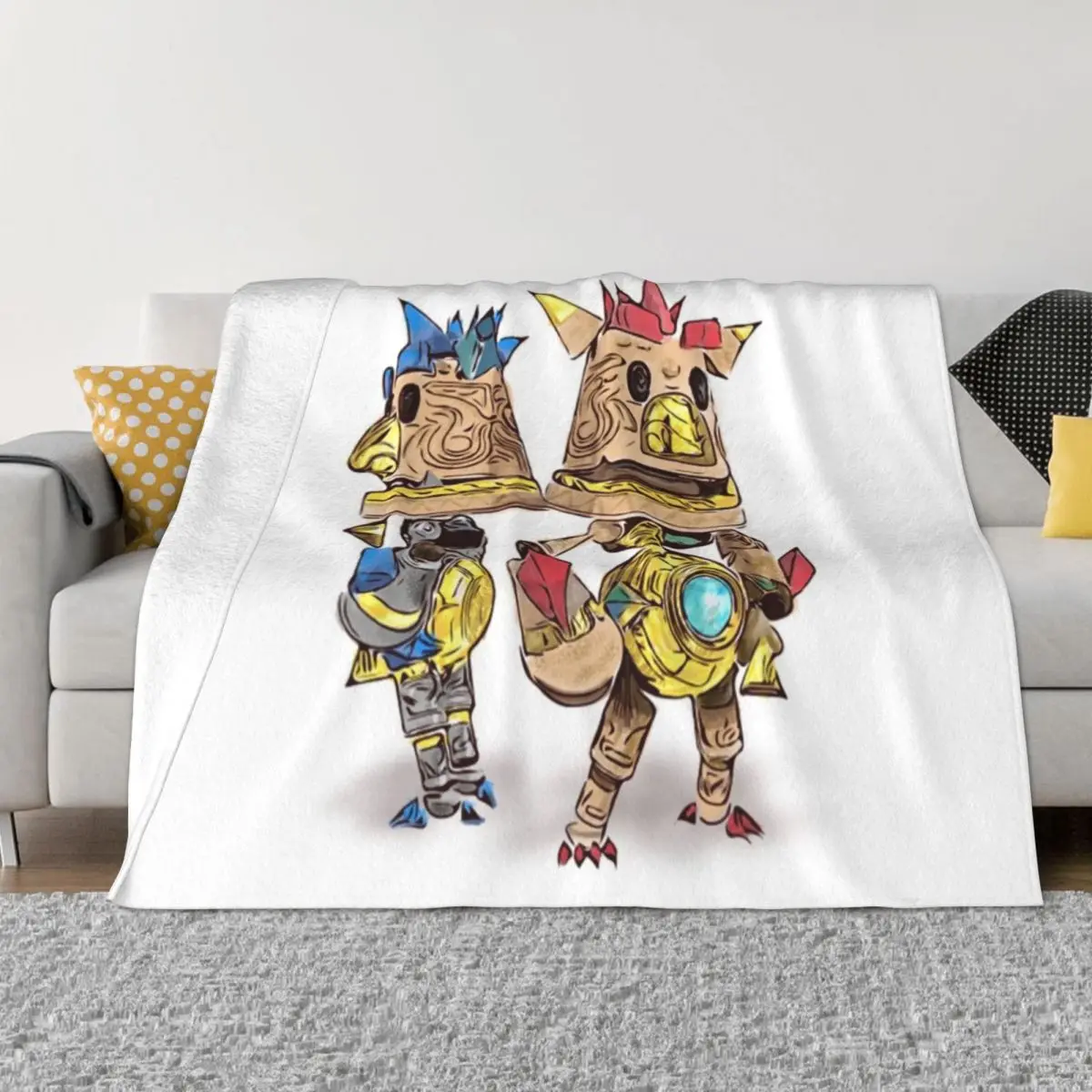 Knack 2 T-ShirtKnack II Original Line Art Throw Blanket Luxury Designer Fluffys Large Blankets