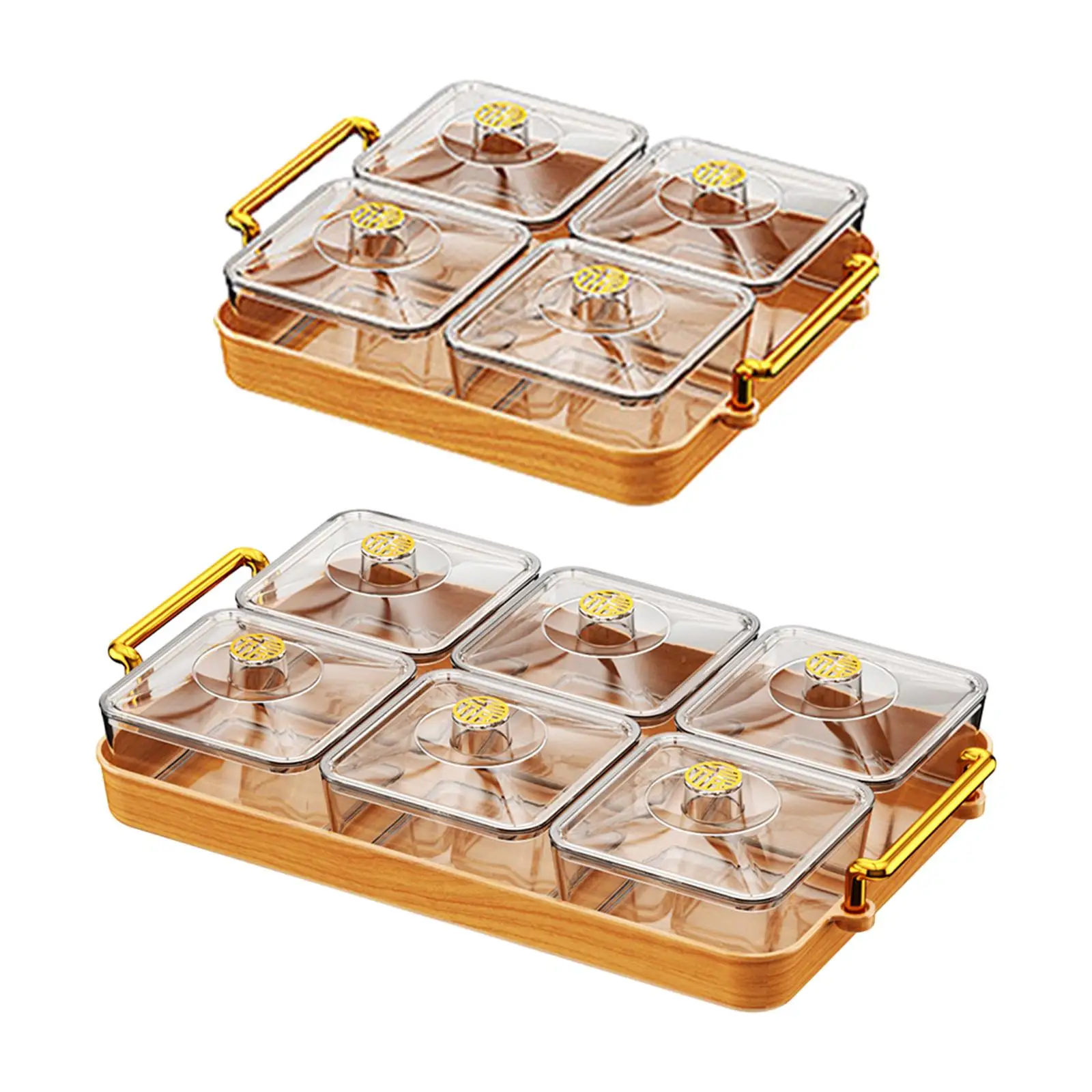 Divided Snack Serving Bowl Tray Candy Nut Container Dish Platter Dried Fruit Tray for Holiday Desktop Multifunctional