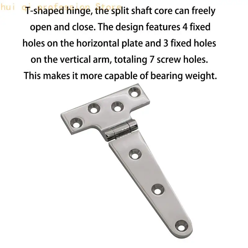 Marine-Deckel-T-Scharnier 75 x 152 mm mit versenkten Schraubenlöchern für den Einsatz H8WE – Detail 4
