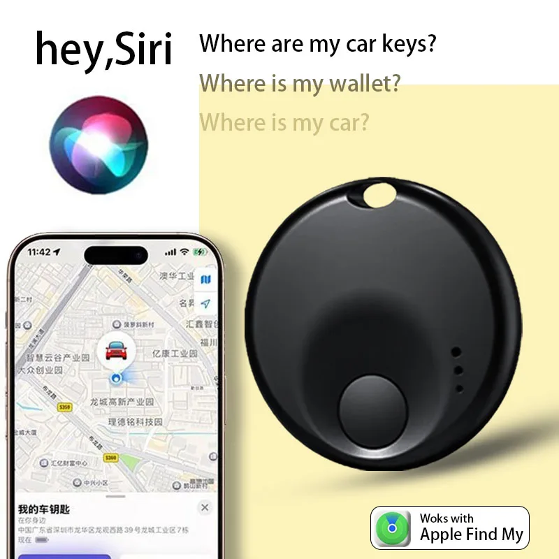 

New Mini Anti loss Device Smart Tag Luggage Tracker Works with App Find My (iOS Only) Item Locator for Key Luggage