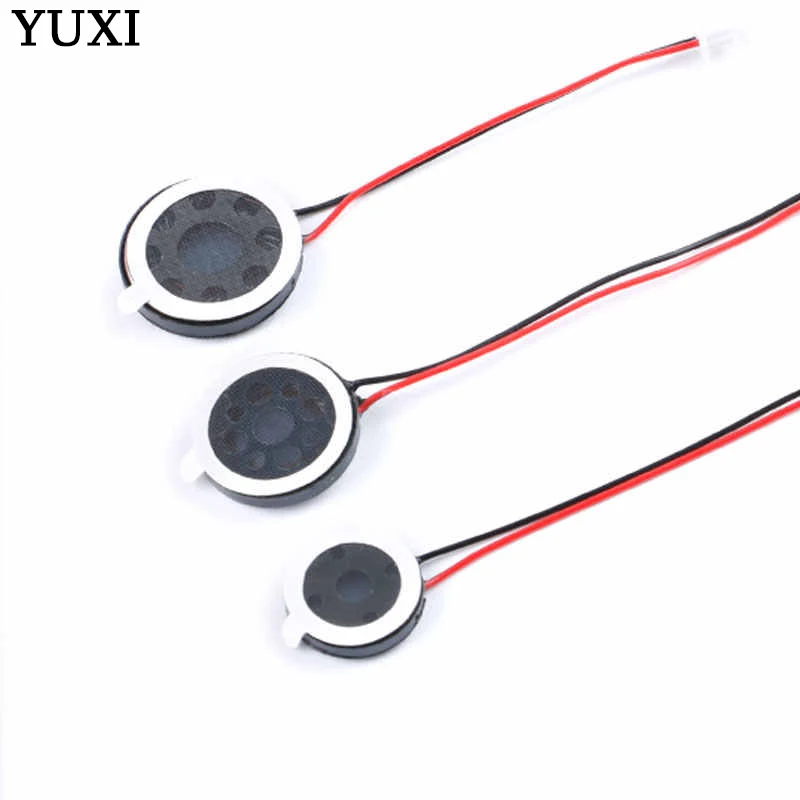 YUXI 2PCS Round Speaker 15MM/18MM/20MM For 8 Ohm 1W Loud Speakers Mobile Phone Small Loudspeaker Audio with Plug 2P 1.25MM