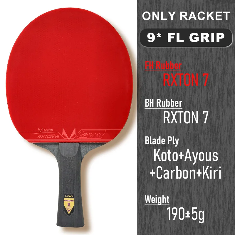 Originele LOKI Tafeltennis Racket Dragon Serie Ping Pong Racket Paddle Bat Professionele 6/7/8/9/10 Sterren voor Alle Niveau Spelers