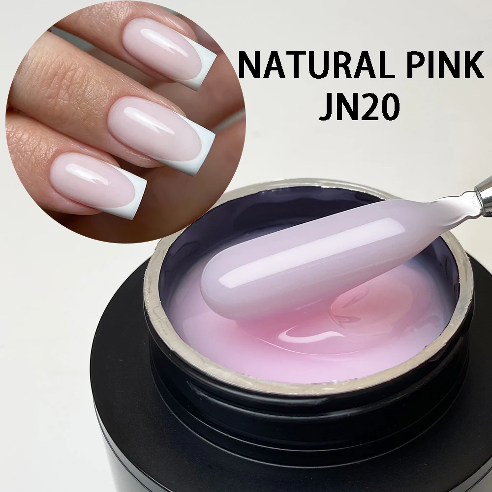Jillnails Gel Nail Builder 50g Nude Milky White Pink Selbstnivellierendes mittelstarkes Gel für die Nagelverlängerung