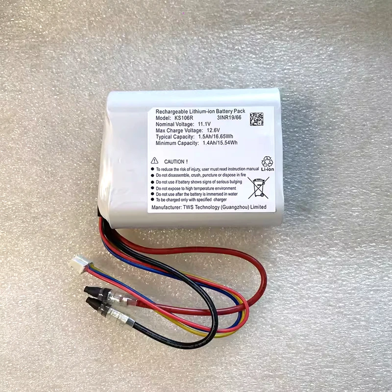 

KS106R 3INR19/66 1500mAh Rechargeable Lithium Battery Pack