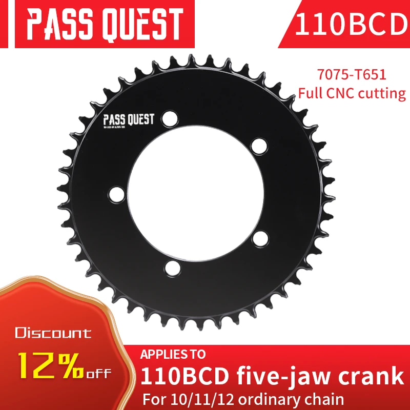 For 3550 APEX RED Crank Closed Disc Road Bike PASS QUEST 110BCD Bicycle Chain Wheel Crankset 42T 44T 46T 48T 50T 52T 54T 56T 58T