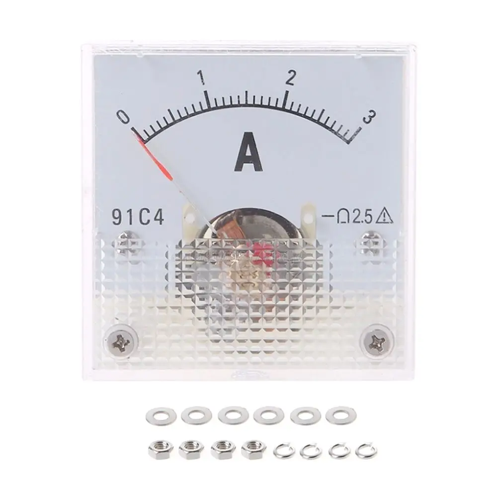 High Precision Ammeter Head 0-1A 2A 3A 5A 10A 300mA 500mA Measuring Tool Ammeter DC Amp Meters Analog Panel Meter