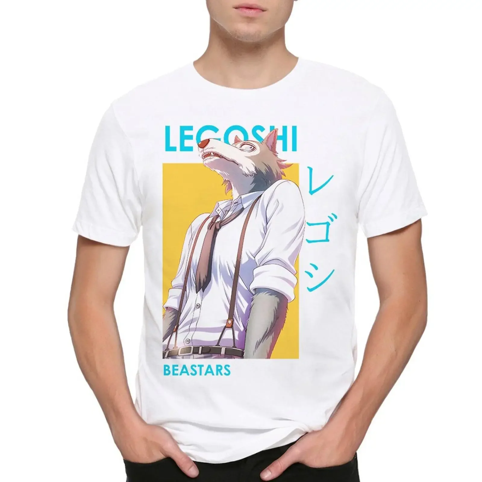 Beastars Legoshi T Shirt Men's and Women's Sizes bc 247 vintage Washed Versatile Slightly Casual Stylish graphic fashion