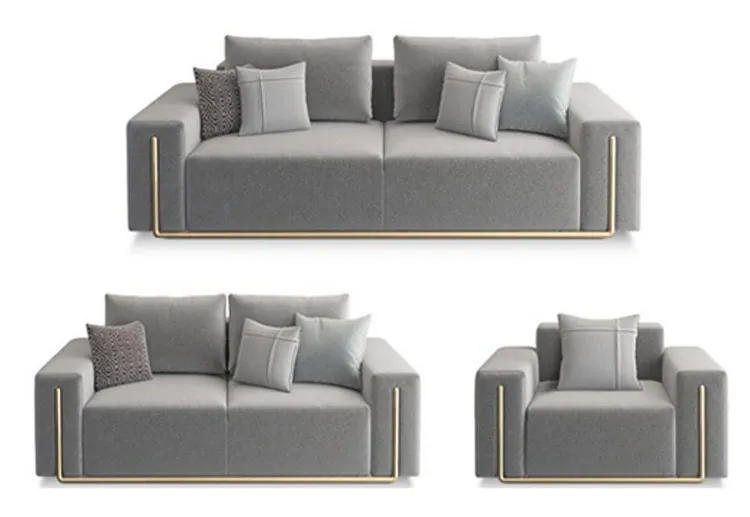

A5502 Living Room Furniture 4 Seats Changsha Fabric Sofa Mid-Century Sofa Salon Sectional Sofa